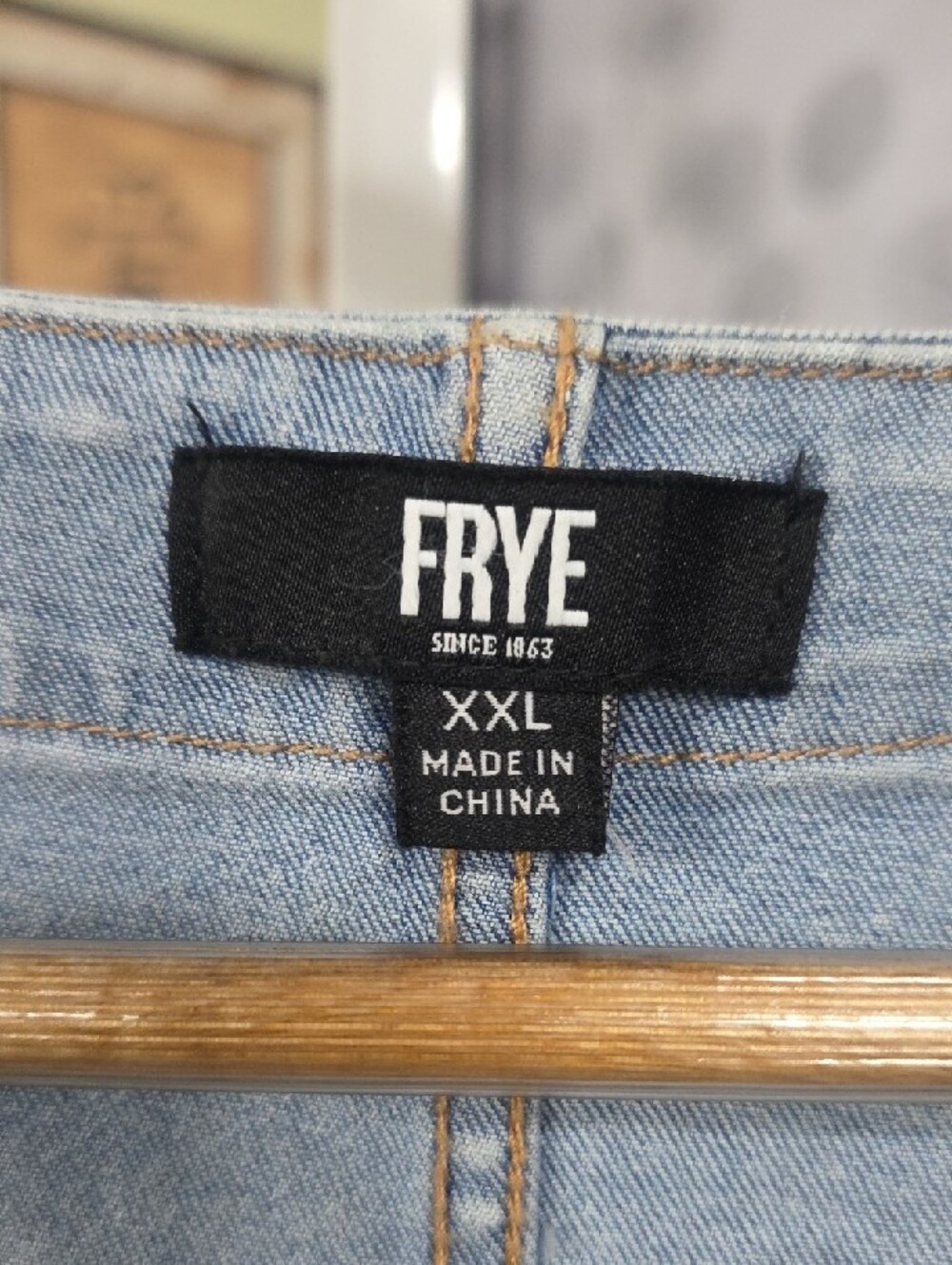 Frye Light Wash Denim Button-Front Mini Dress - Picture 2 of 7